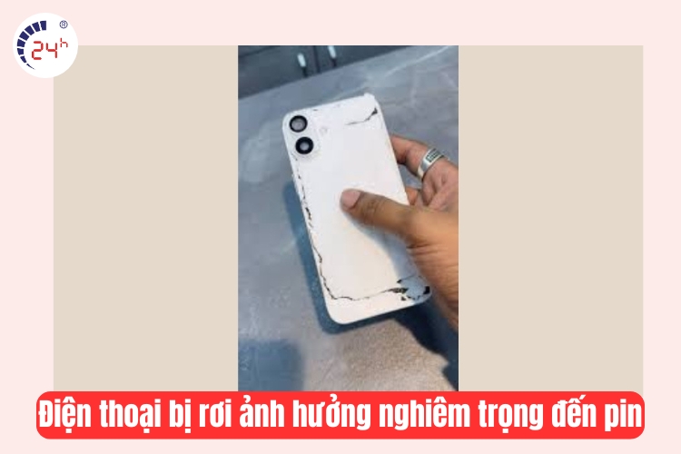 điện thoại bị rơi ảnh hưởng đến pin