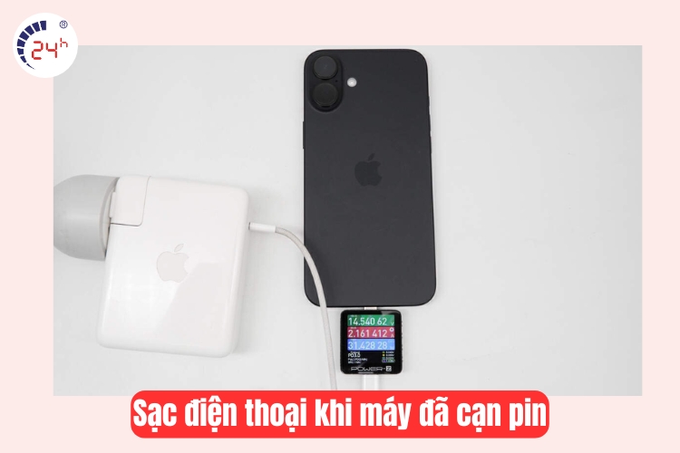 sạc pin khi pin đã cạn hoàn toàn