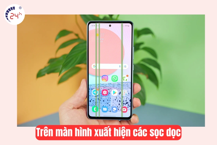 màn hình xuất hiện hiện các sọc dọc