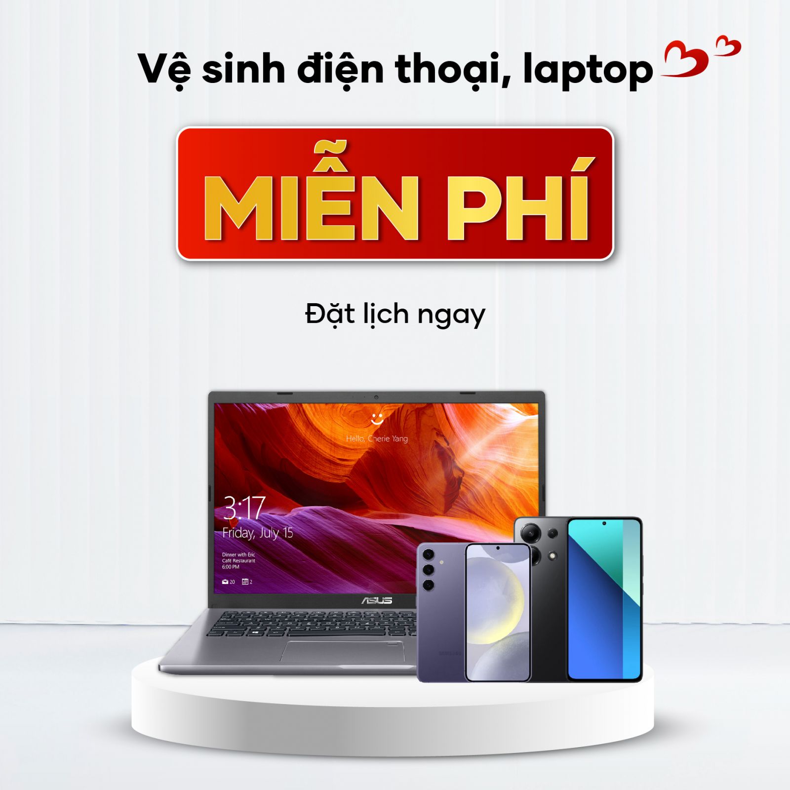 vệ sinh miễn phí