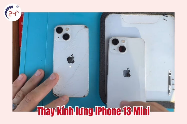 thay kính lưng iphone 13 mini