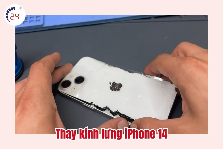 thay kính lưng iphone 14 