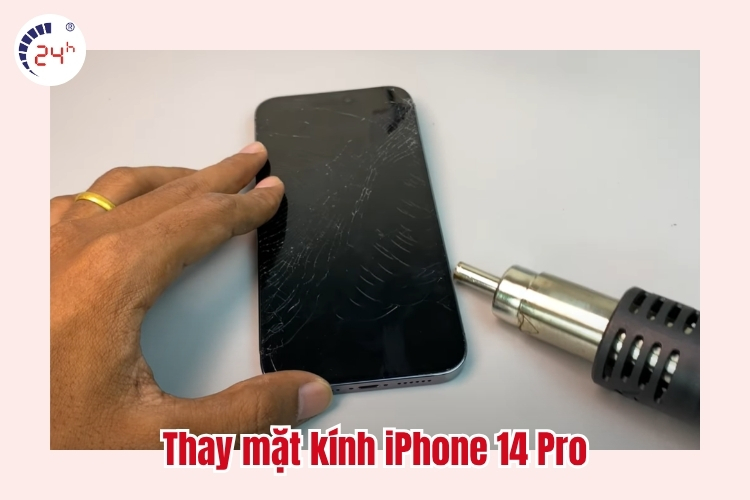 thay mặt kính iphone 14 pro 
