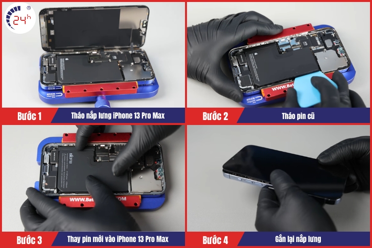 quy trình thay pin iphone 13 pro max