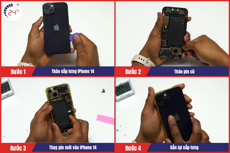 quy trình thay pin iphone 14