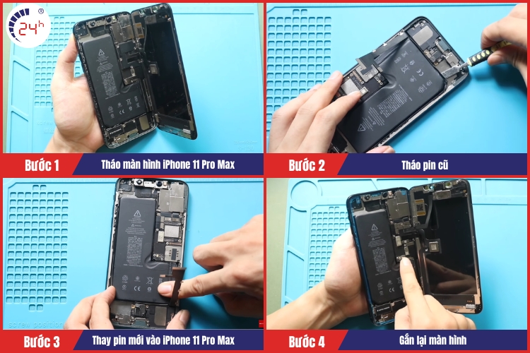 quy trình thay pin iphone 11 pro max