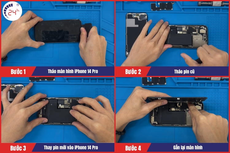 quy trình thay pin iphone 14 pro