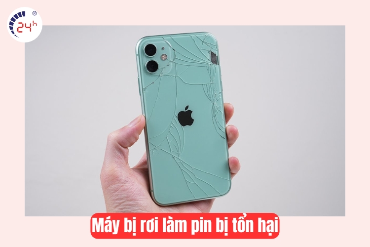 máy bị rơi làm tổng tại tới pin