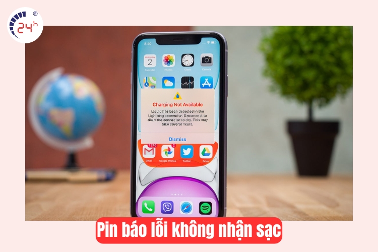 pin báo lỗi không nhận sạc