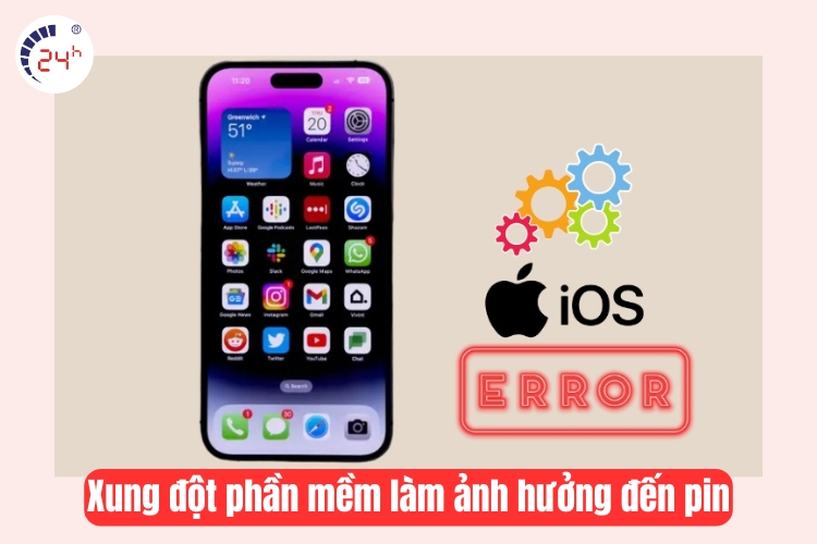 Xung đột phần mềm làm ảnh hưởng đến pin