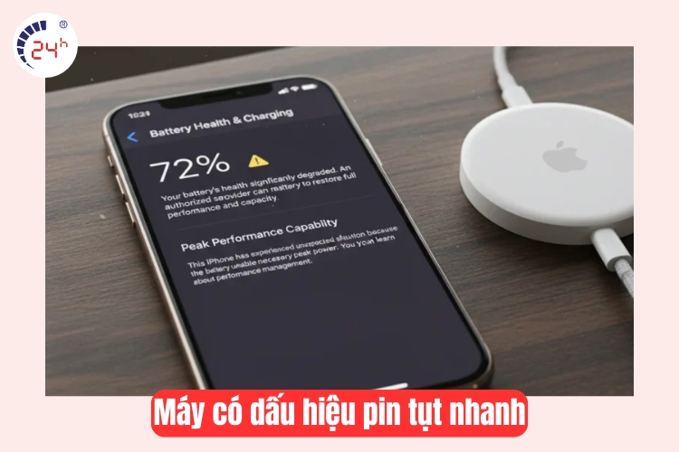 iphone 12 mini có dấu hiệu pin tụt nhanh