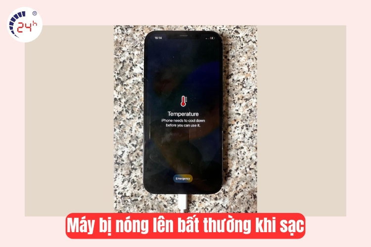 máy bị nóng bất thường khi sạc