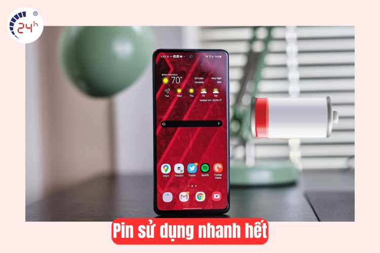 pin nhanh hết khi sử dụng