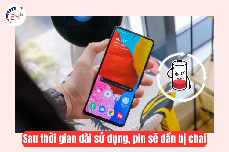 pin chai dần theo thời gian