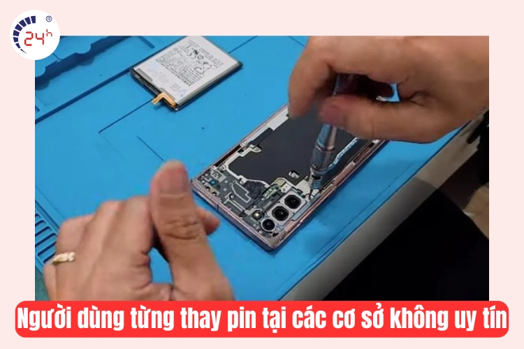 thay pin ở cơ sở không uy tín