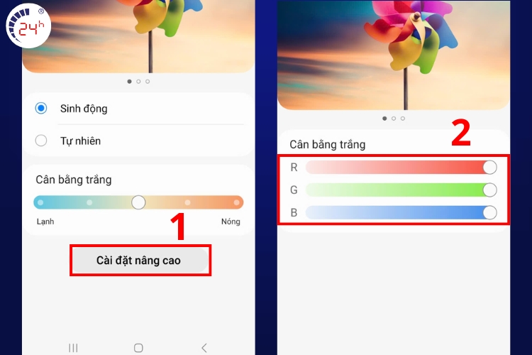 cách khắc phục màn hình samsung bị ám vàng