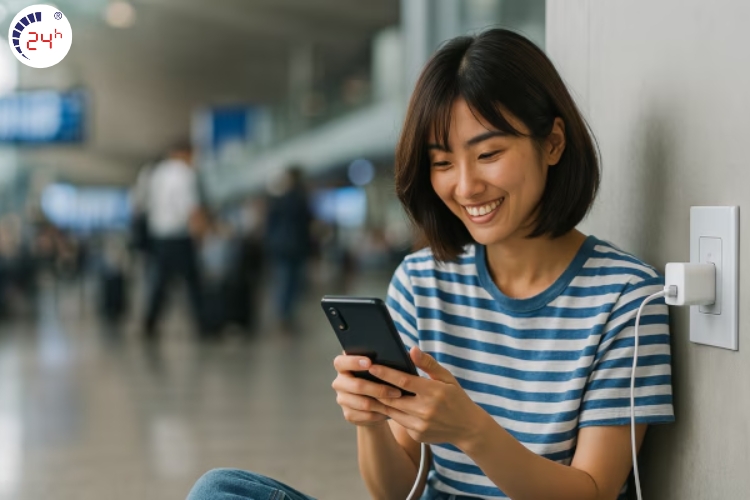 vừa sạc vừa sử dụng điện thoại Samsung