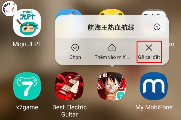 xóa các ứng dụng độc hại