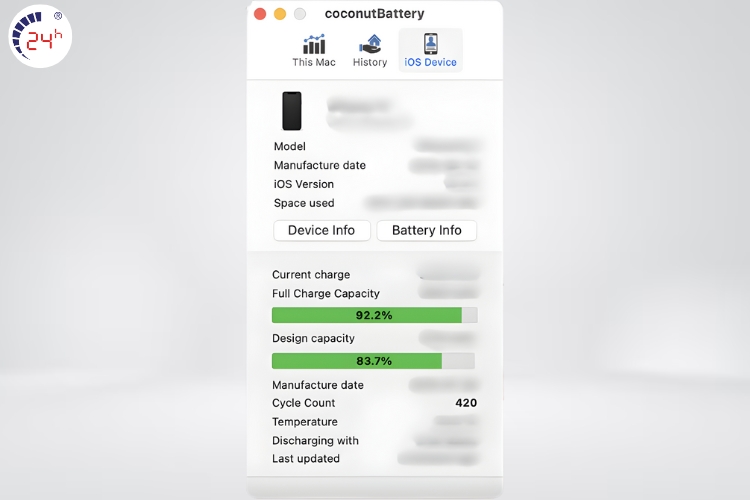 chọn IOS Device để xem thông tin