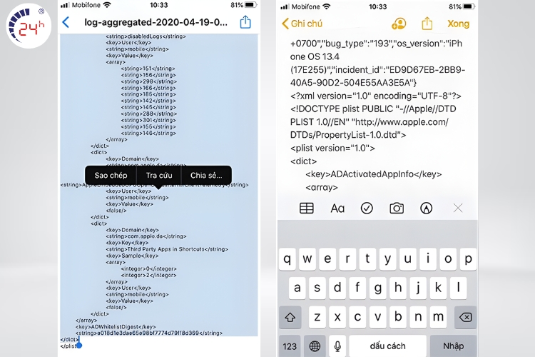 Kiểm tra bằng tính năng Analytics của Apple bước 3