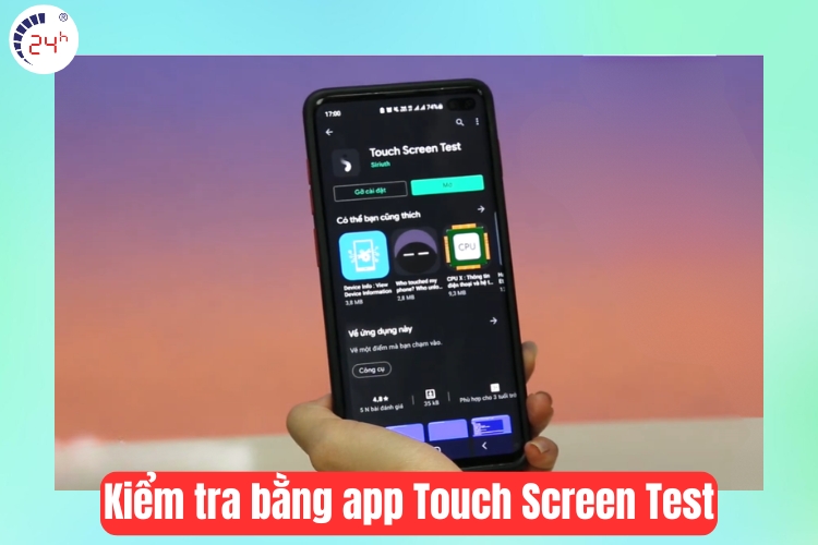 Kiểm tra bằng app Touch Screen Test