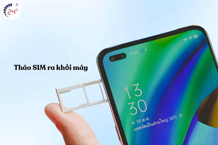 tháo sim ra khỏi máy