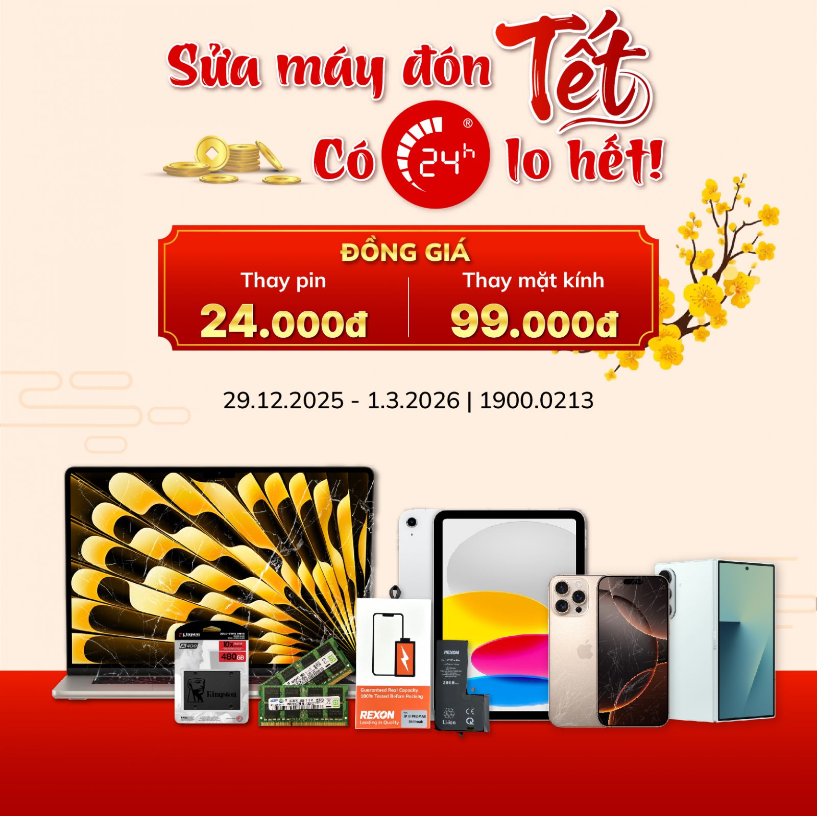 ưu đãi sửa chữa mùa Tết