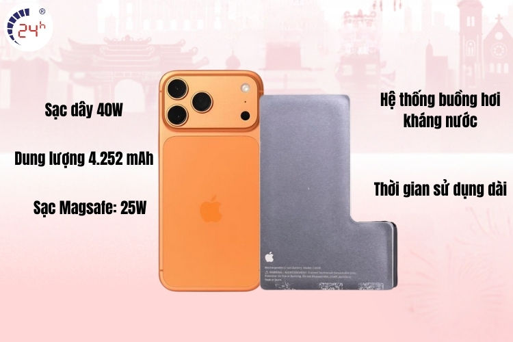 hiệu năng của pin iphone 17 pro