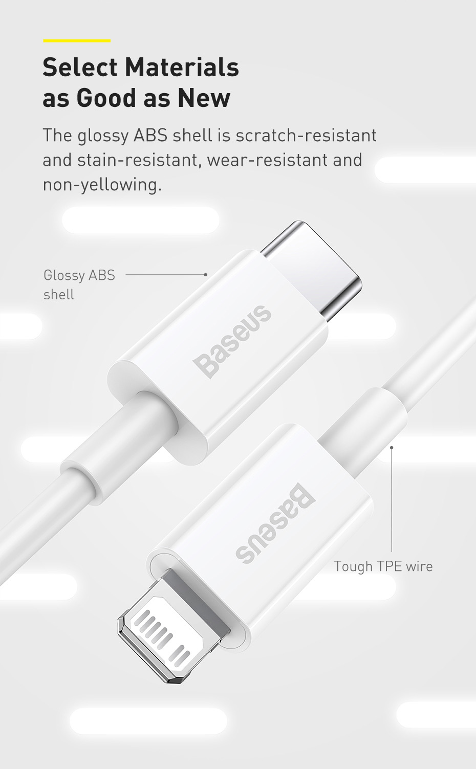 Cáp sạc nhanh Superior Type-C sang iP PD 20W 1m