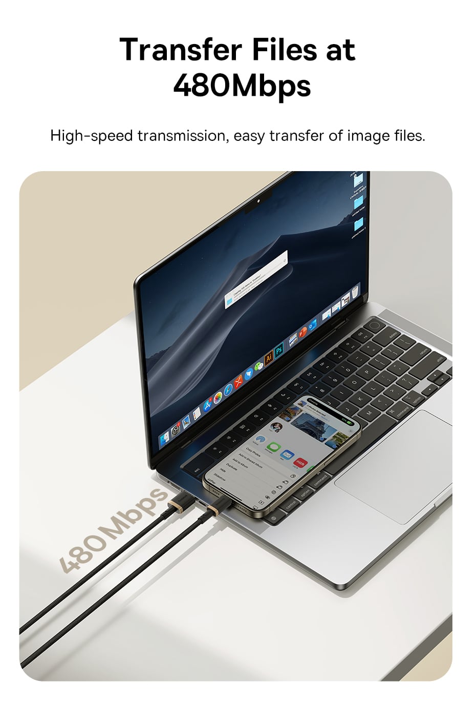 Cáp dữ liệu sạc nhanh Baseus Dura Series USB sang Type-C 60W 1m