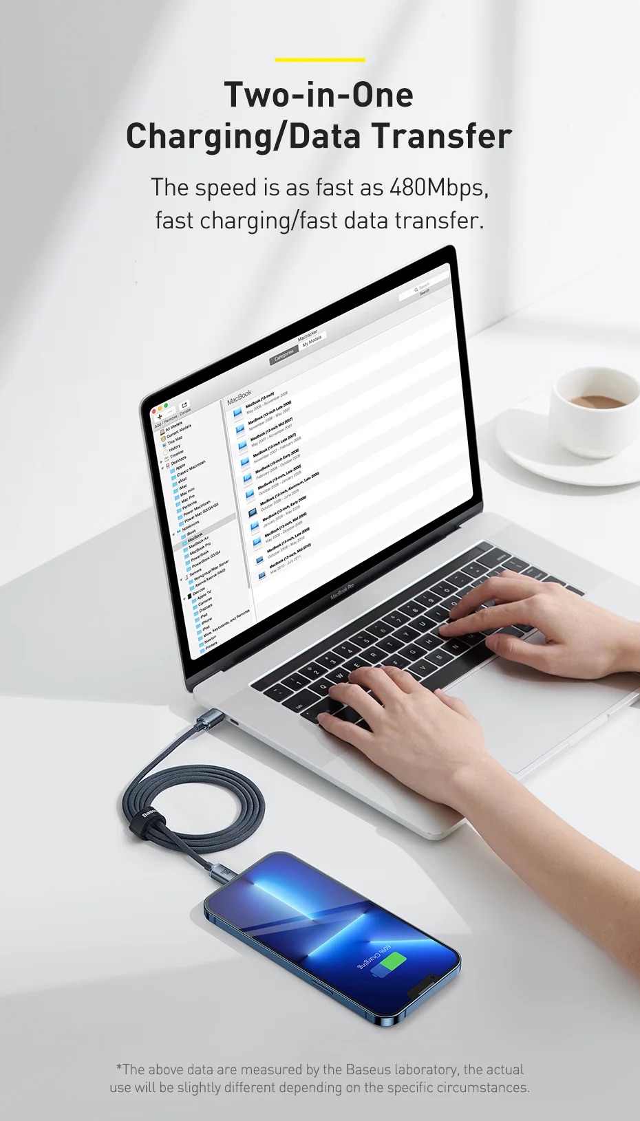 Cáp dữ liệu sạc nhanh Baseus Crystal Shine Series Type-C sang iP 20W 1,2m Cáp dữ liệu sạc nhanh Baseus Crystal Shine Series Type-C sang iP 20W 1,2m