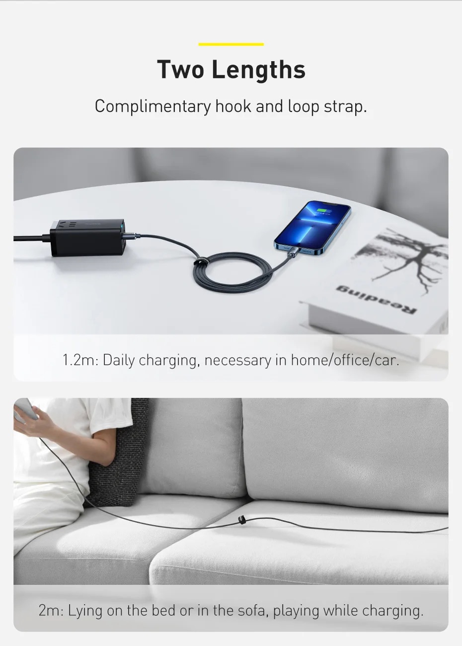 Cáp dữ liệu sạc nhanh Baseus Crystal Shine Series Type-C sang iP 20W 1,2m Cáp dữ liệu sạc nhanh Baseus Crystal Shine Series Type-C sang iP 20W 1,2m