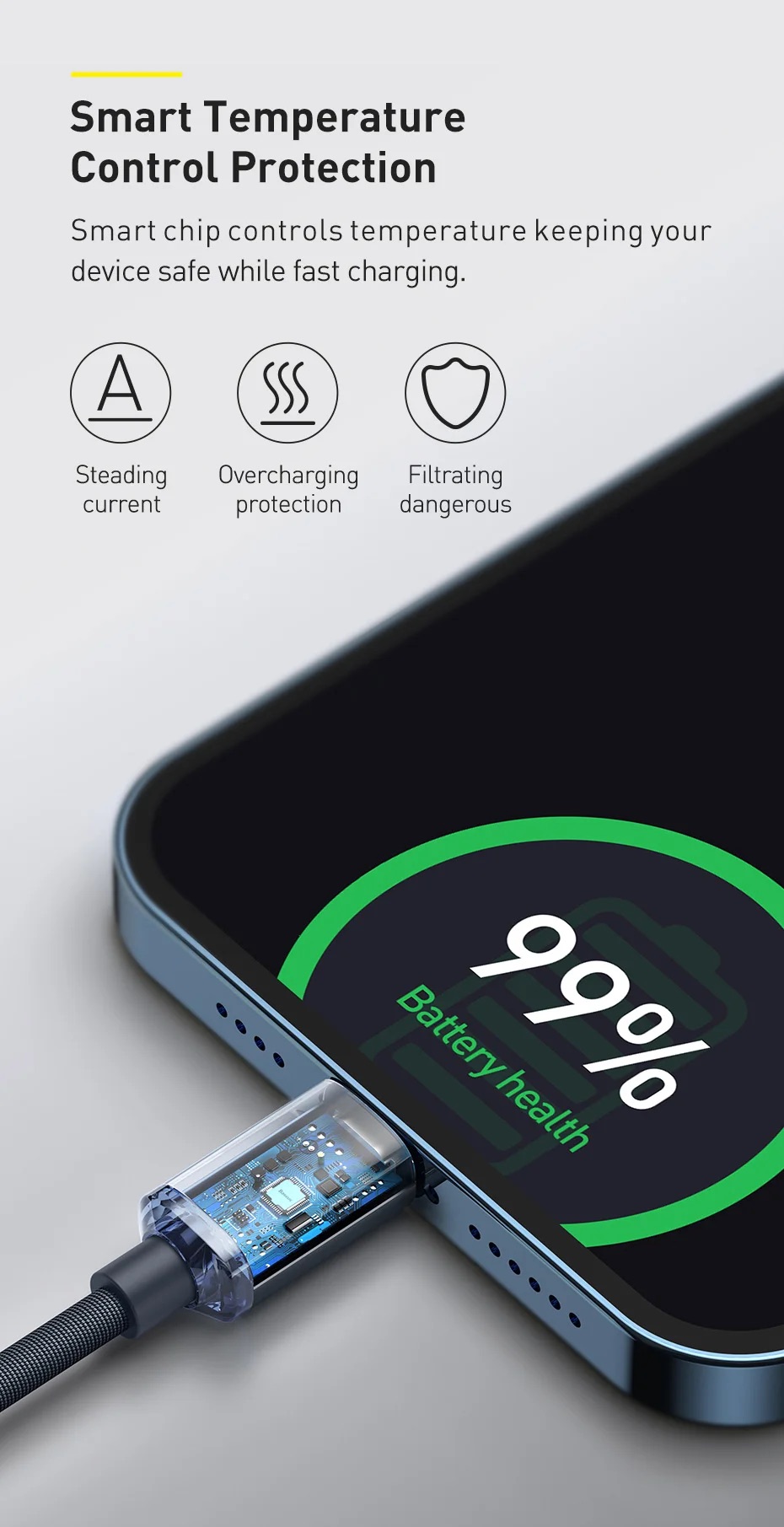 Cáp dữ liệu sạc nhanh Baseus Crystal Shine Series Type-C sang iP 20W 1,2m Cáp dữ liệu sạc nhanh Baseus Crystal Shine Series Type-C sang iP 20W 1,2m