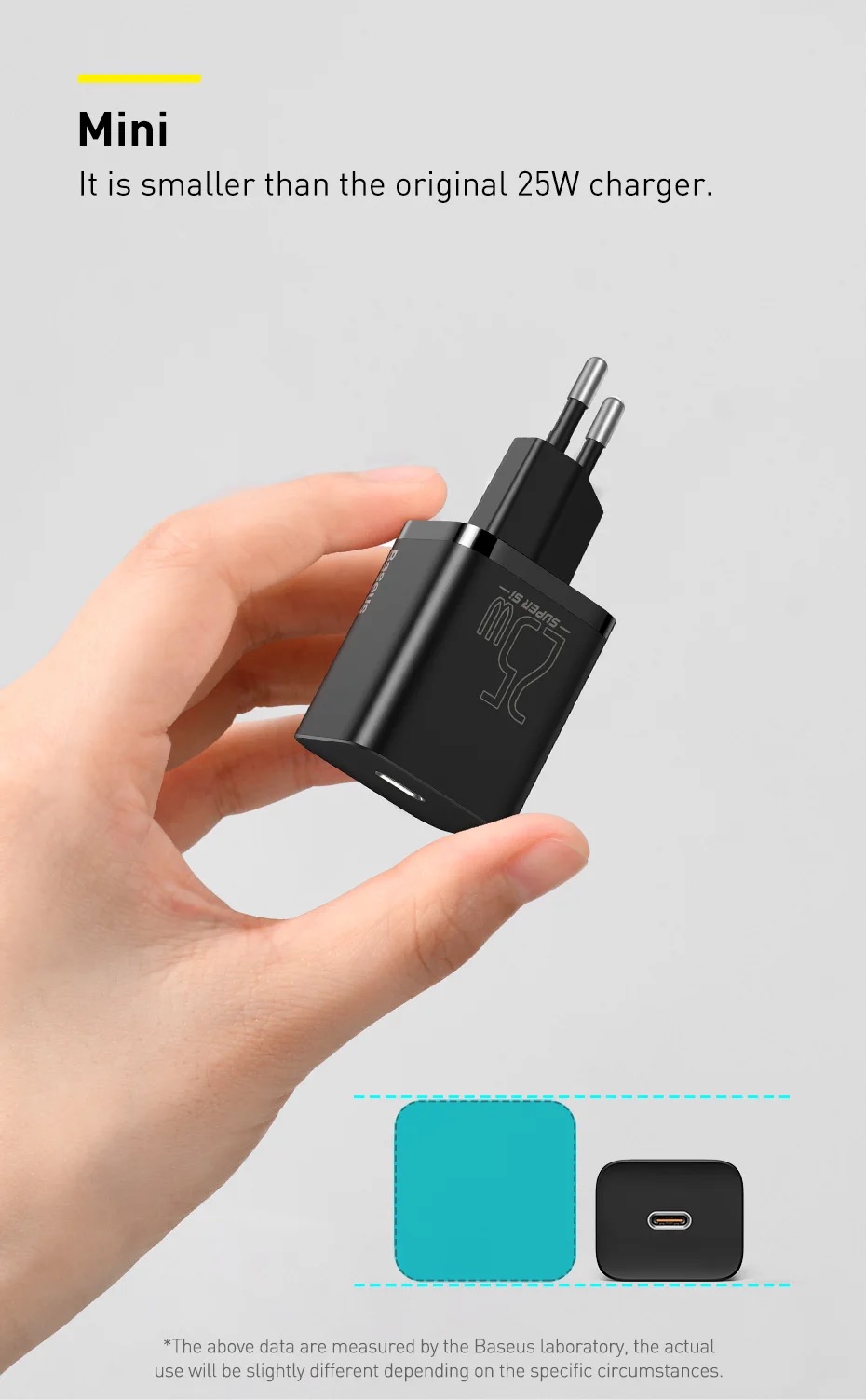 Bộ sạc hiệu Baseus Super Si 1C 25W EU Sets (Kèm cáp Type-C đến Type-C 3A 1m)