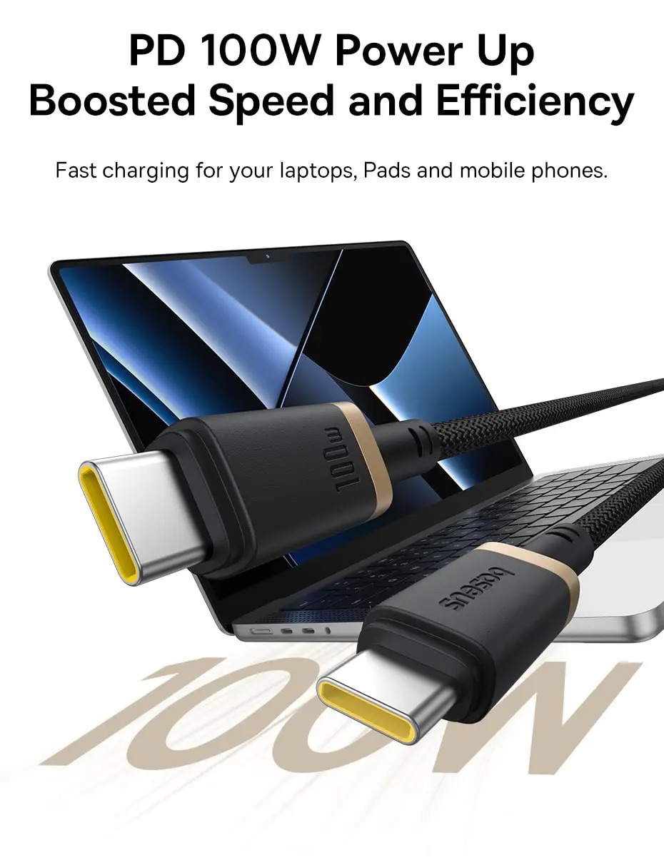 Cáp sạc nhanh Baseus Dura Series Type-C to Type-C 100W 1m