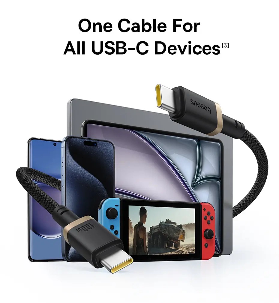 Cáp sạc nhanh Baseus Dura Series Type-C to Type-C 100W 1m