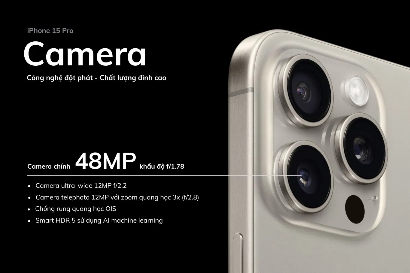 iPhone 15 Pro 128GB Cũ chính hãng iPhone 15 Pro 128GB Cũ chính hãng