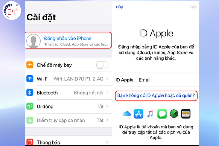 cách tạo tài khoản icloud mới