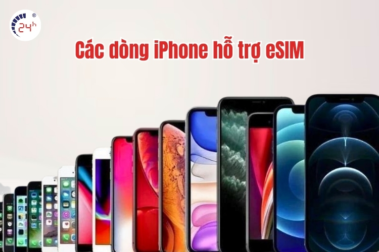 Các dòng iPhone hỗ trợ eSIM