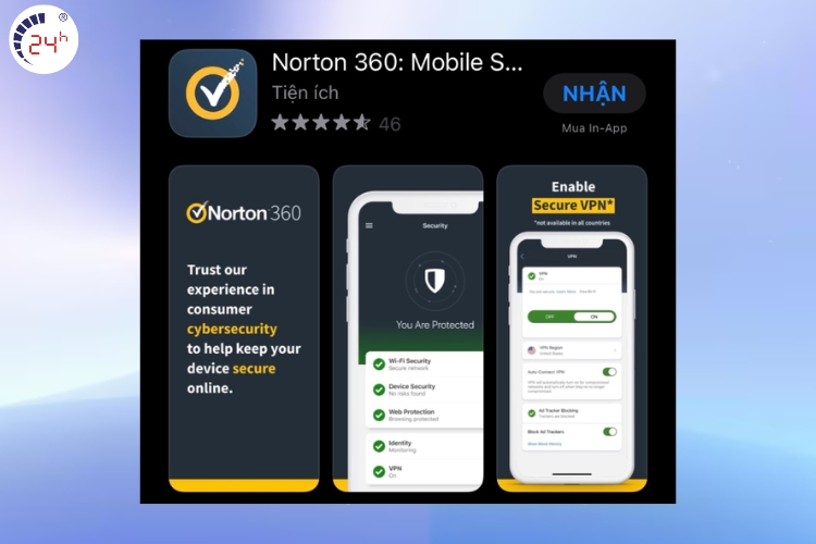 phần mềm diệt virus cho iphone Norton