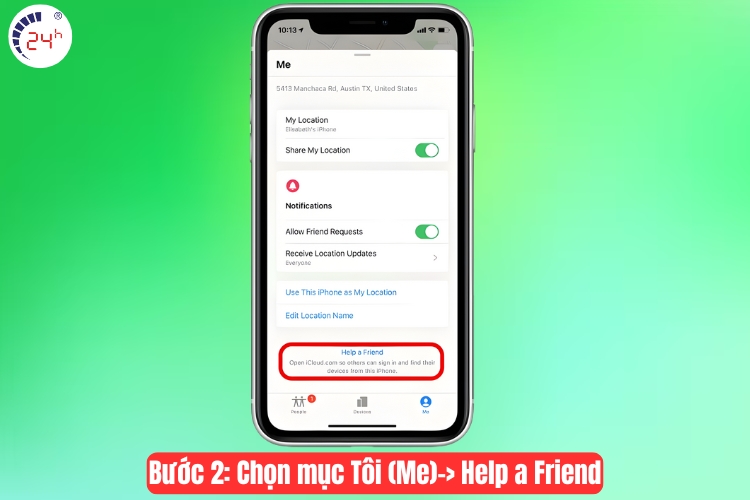 cách định vị iphone khác bằng icloud​ bước 2
