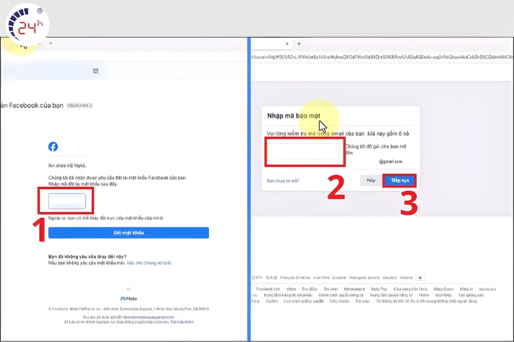 cách đổi mật khẩu facebook nhưng quên mật khẩu cũ​ trên máy tính bước 4