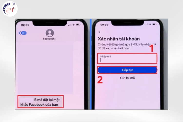đổi mất khẩu facebook trên iPhone khi đăng xuất bước 3