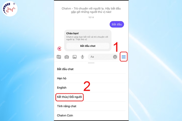 Chat với người lạ qua Chatvn bước 3 
