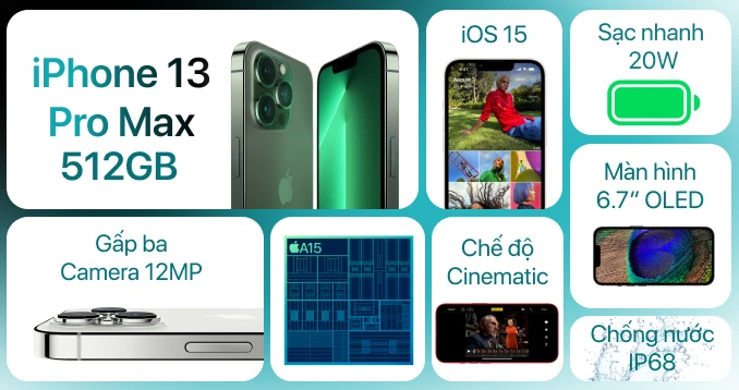 iPhone 13 Pro Max 512GB Cũ