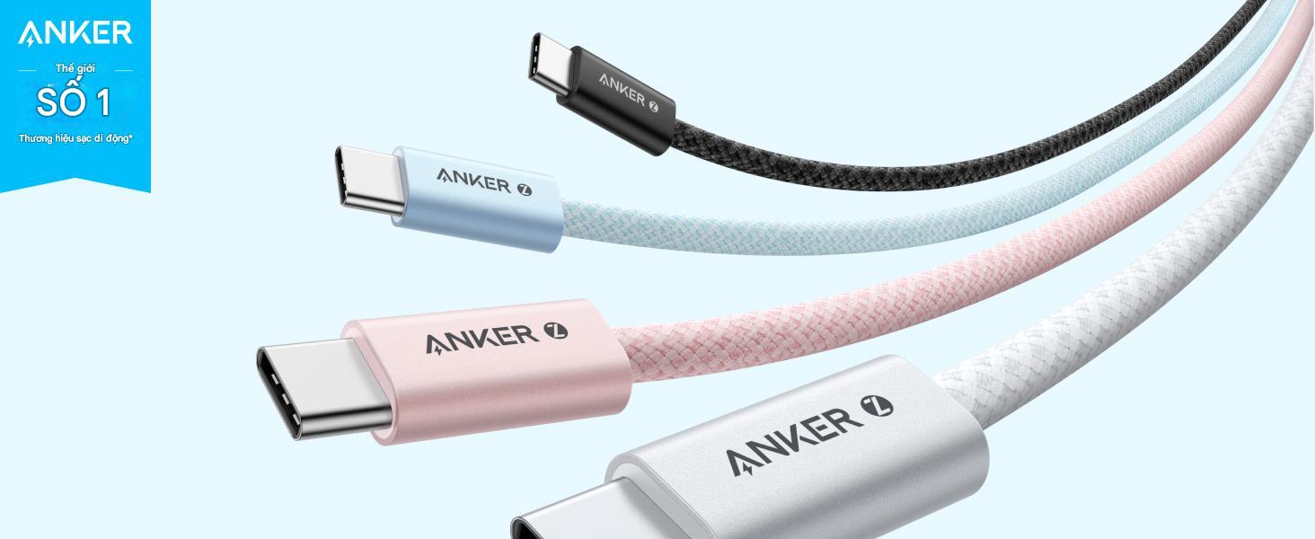 Cáp sạc Anker Zolo USB-C to USB-C 240W 1M A8060