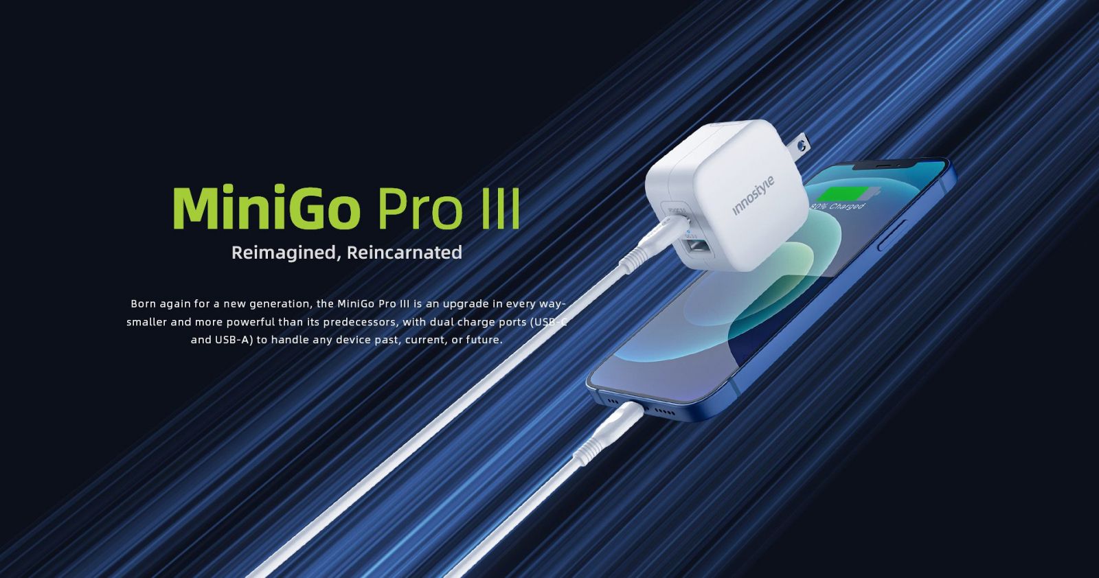 Sạc nhanh Innostyle Minigo Pro III Dual PD/QC 3.0 20W