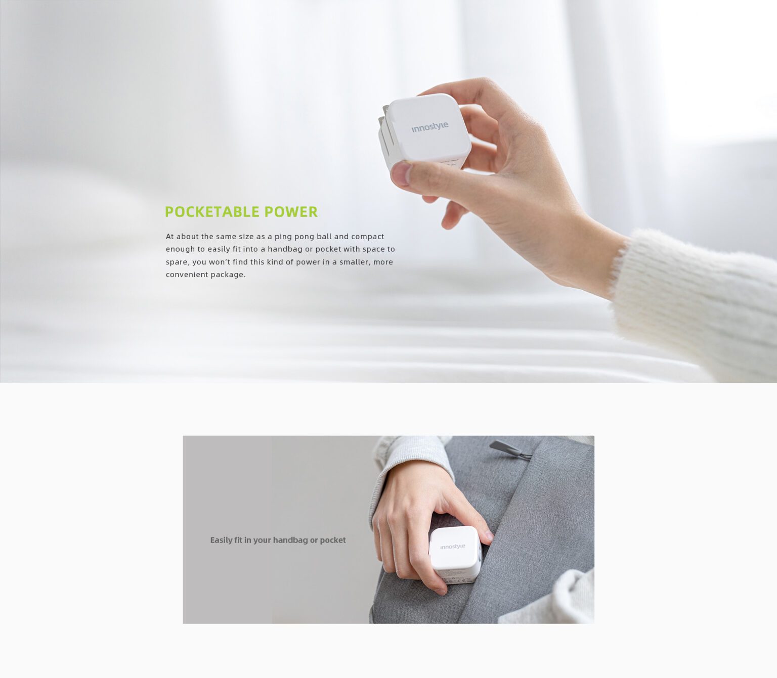 Sạc nhanh Innostyle Minigo Pro III Dual PD/QC 3.0 20W