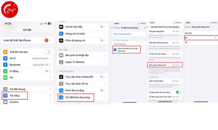 Đổi màu pin bằng chế độ đảo ngược