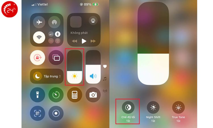Tắt chế độ Tối 